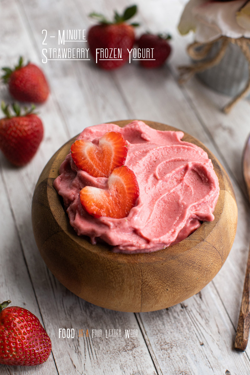 2-Minute Strawberry Frozen Yogurt Recipe