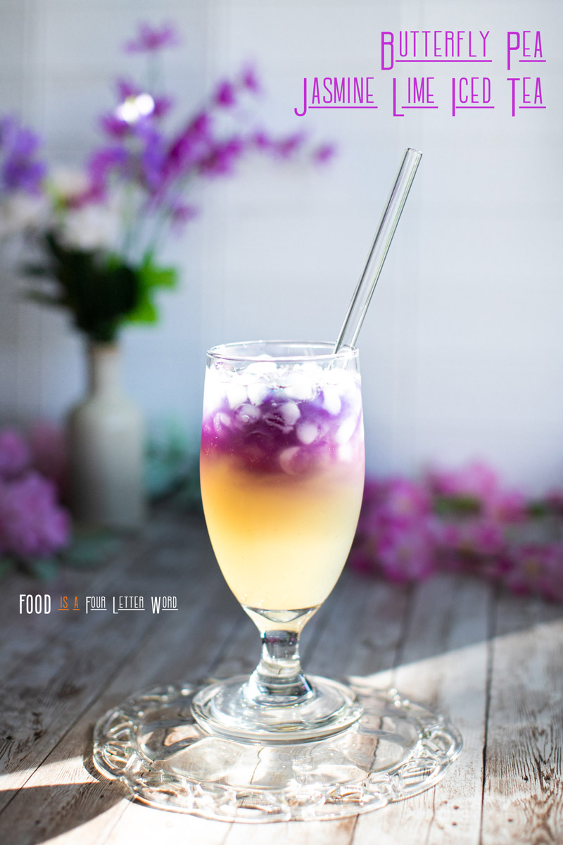 Butterfly Pea Jasmine Lime Iced Tea Recipe