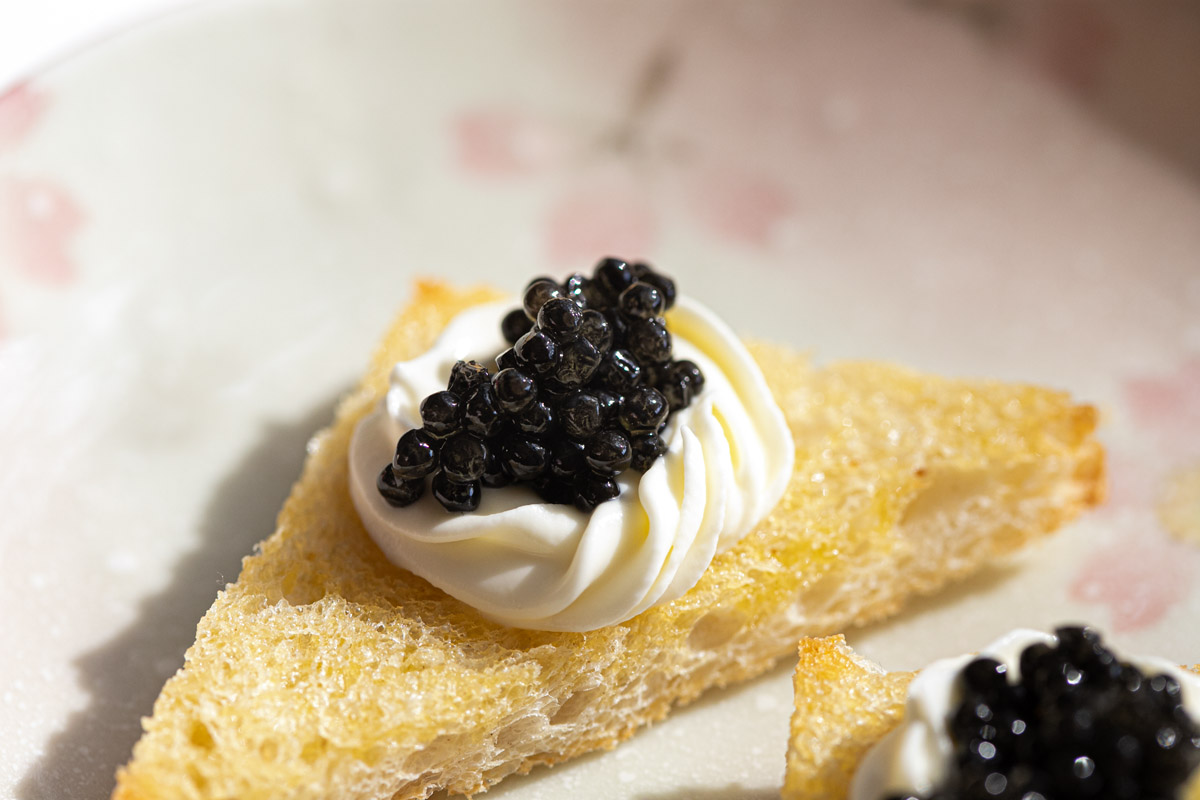 Toast Points with Caviar & Creme Fraiche Recipe 