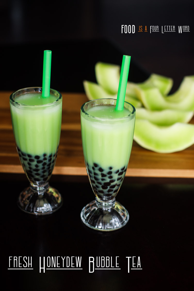 Fresh Honeydew Bubble Tea Recipe - Honeydew Milk Tea with Boba