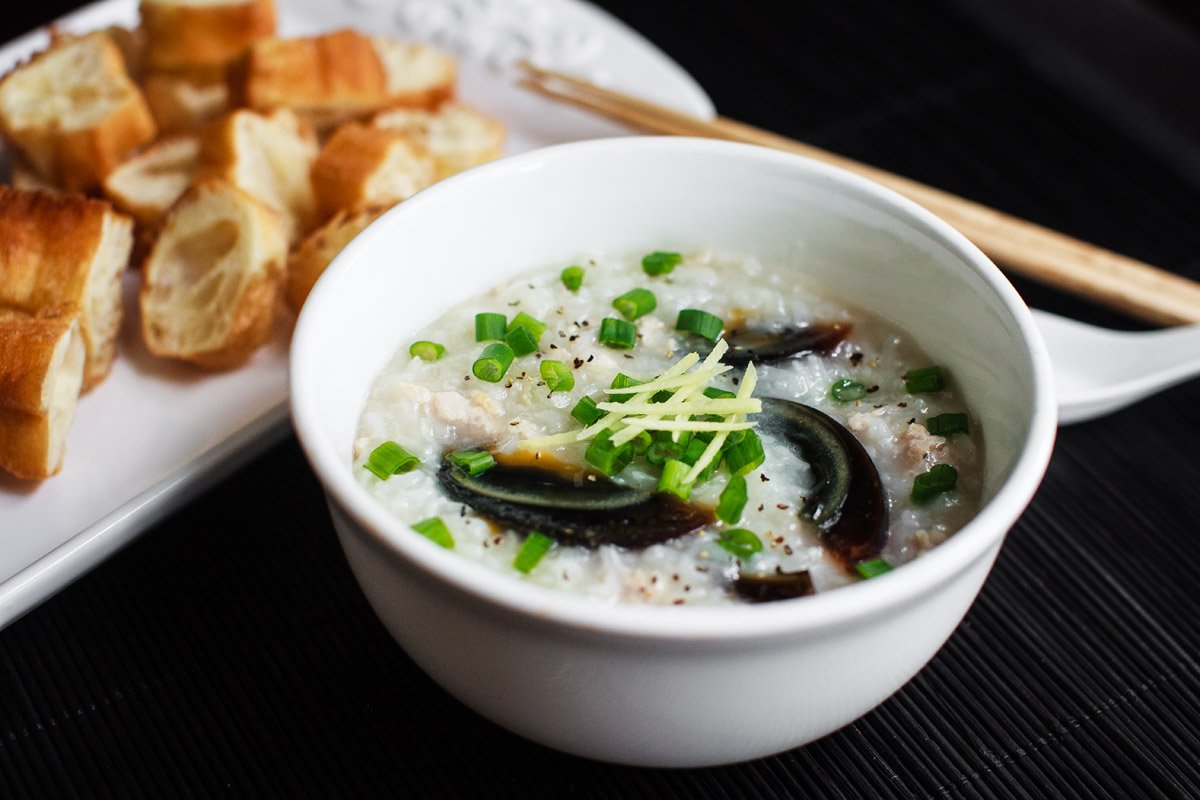 Instant Pot Century Egg Rice Porridge Recipe (Cháo hột vịt bắc thảo)