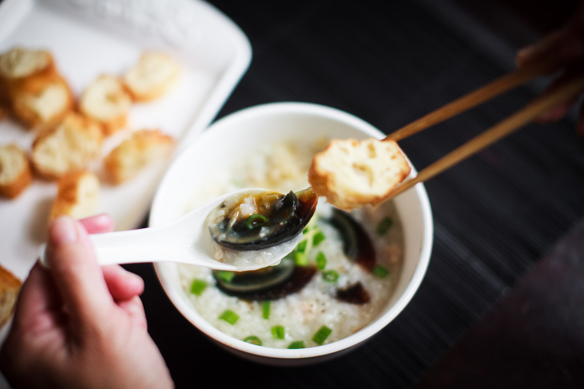 Instant Pot Century Egg Rice Porridge Recipe (Cháo hột vịt bắc thảo)