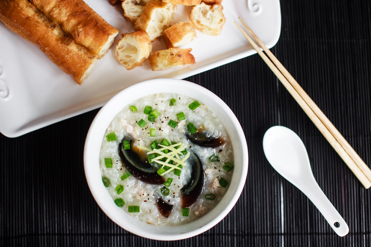 Instant Pot Century Egg Rice Porridge Recipe (Cháo hột vịt bắc thảo)