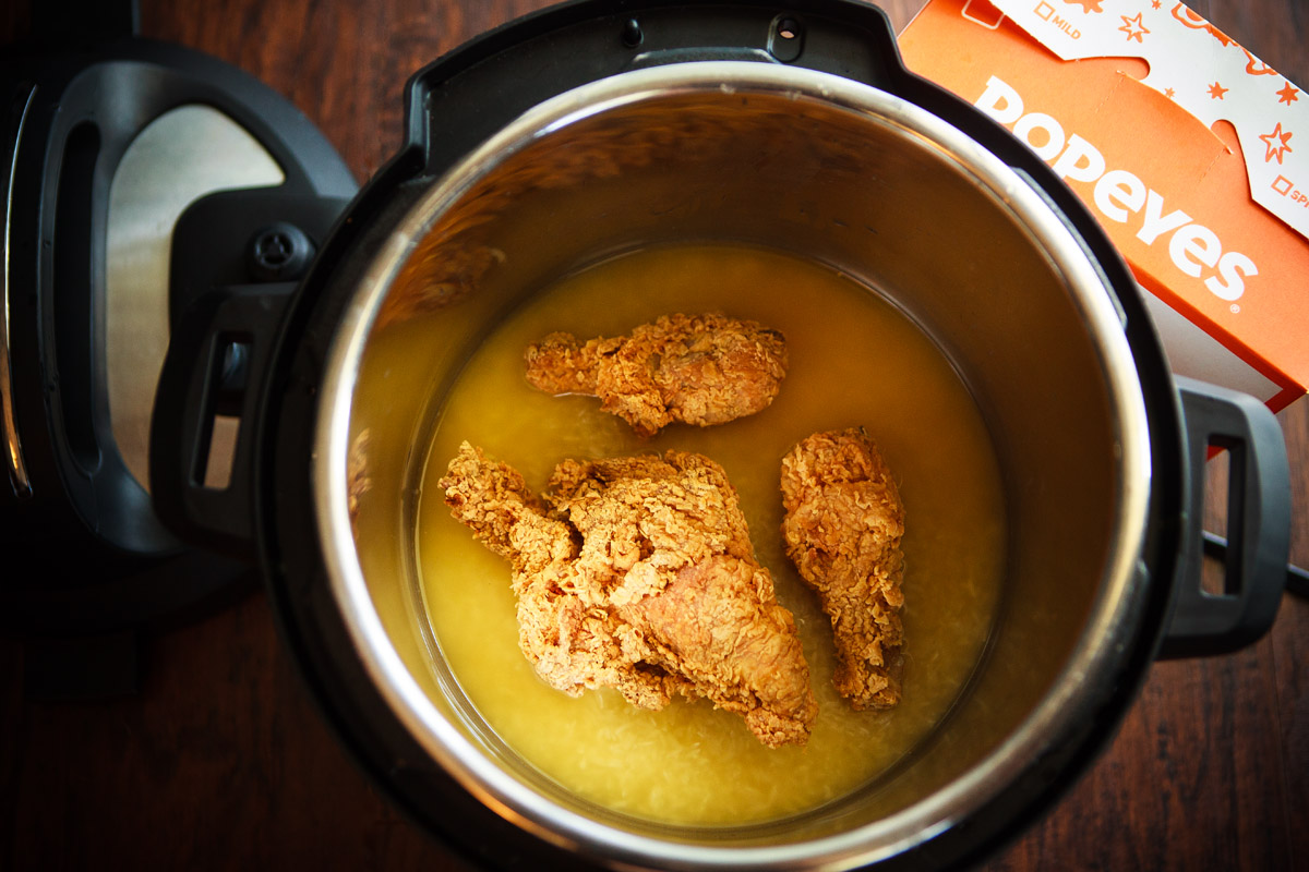 Instant Pot “KFC” Fried Chicken Japanese Rice Cooker Recipe Hack using Popeye’s Chicken