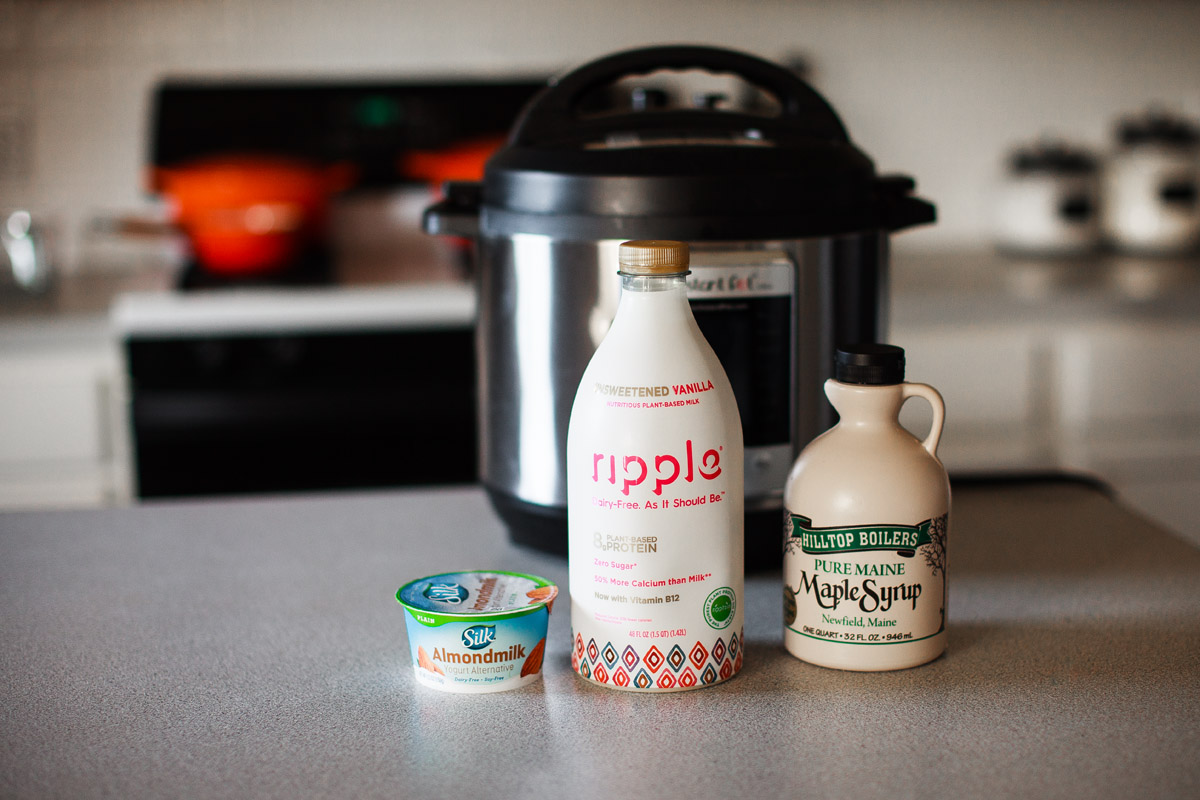 EASY Instant Pot VEGAN Maple Yogurt Recipe