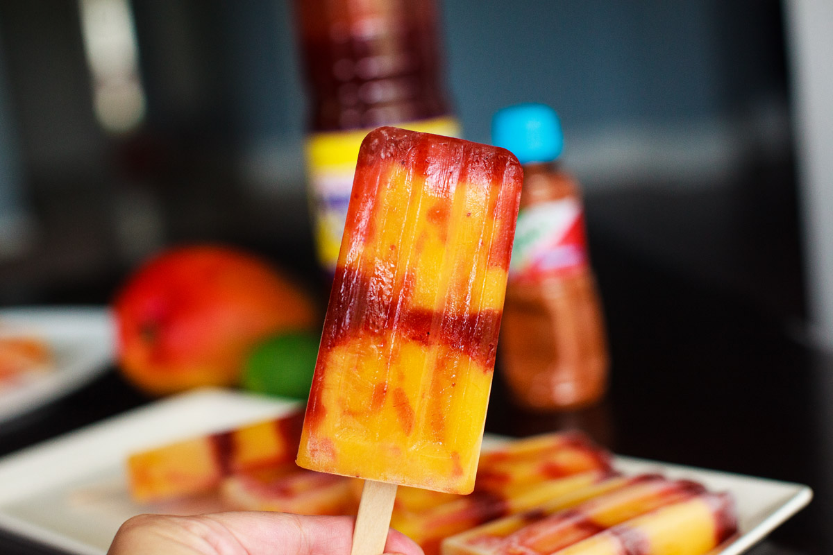 Mangonada Popsicles Recipe (Mango + Chamoy + Tajin)