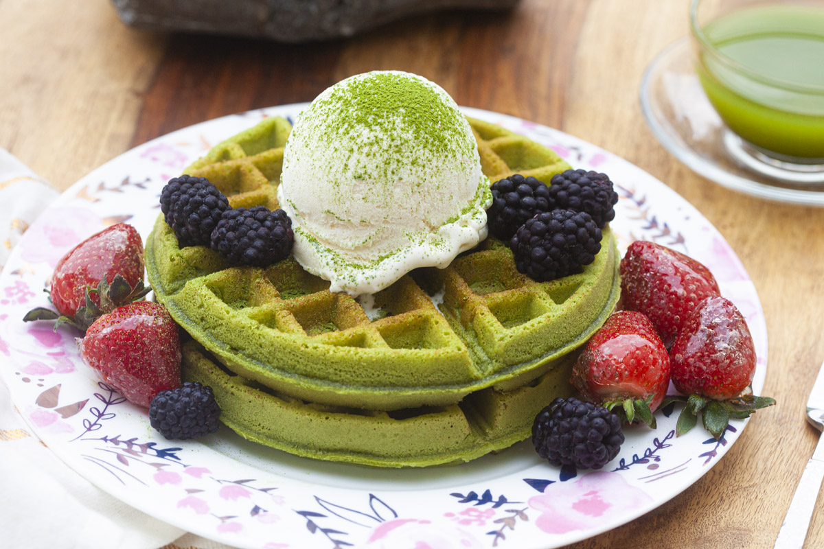 Matcha Mochi Waffles Recipe