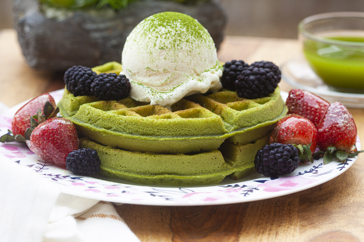 Matcha Mochi Waffles Recipe