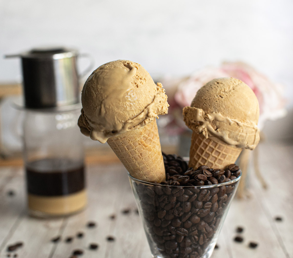 No-Churn Vietnamese Coffee Ice Cream Recipe