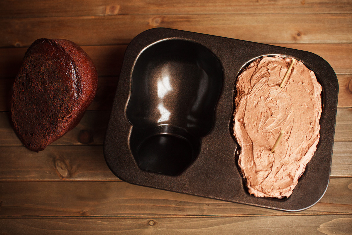 Triple Chocolate Skull Cake Recipe for Nordic Ware Skull Cake Pan