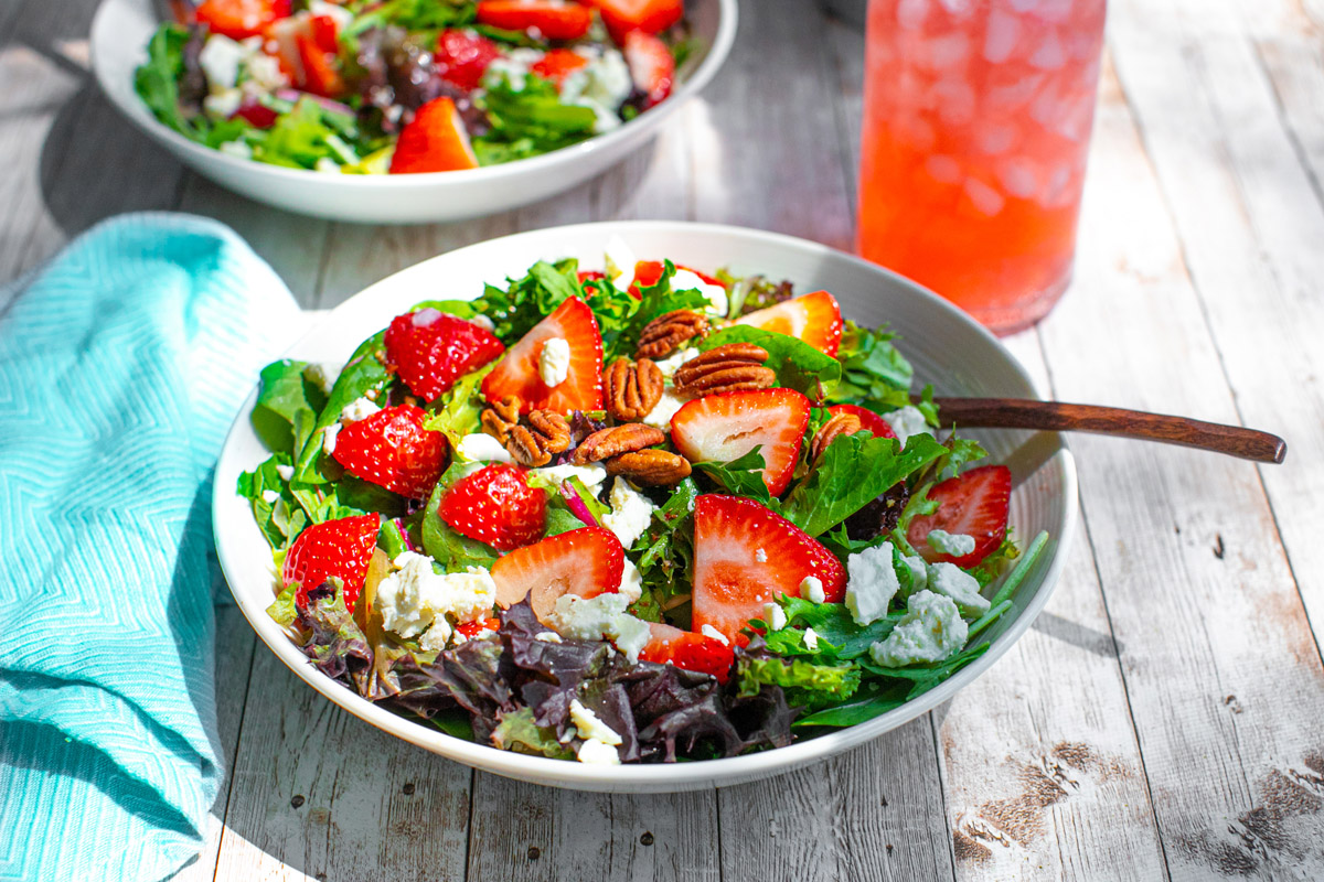 Strawberry and Feta Spring Mix Salad Recipe