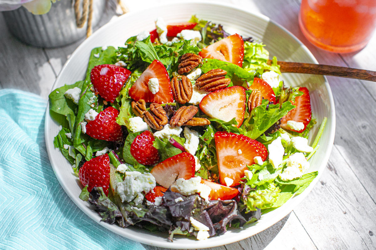 Strawberry and Feta Spring Mix Salad Recipe