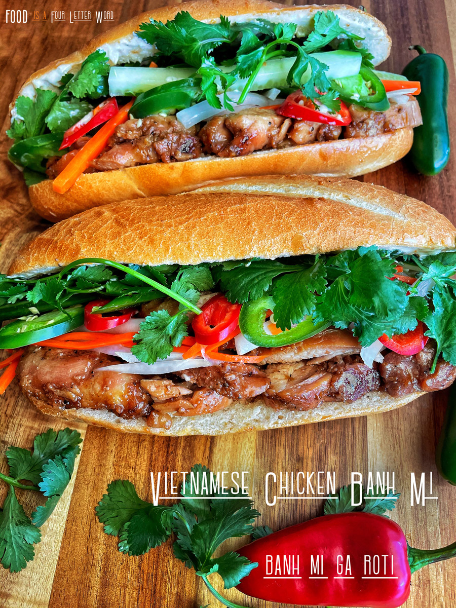 Banh Mi Ga Roti Vietnamese Chicken Banh Mi